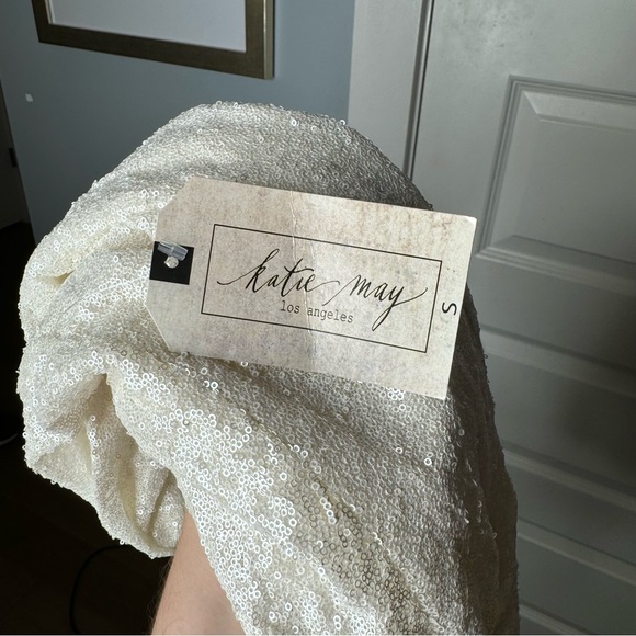 NWT Katie May Revolve Sparkle Dress in Ivory - Picture 13 of 16